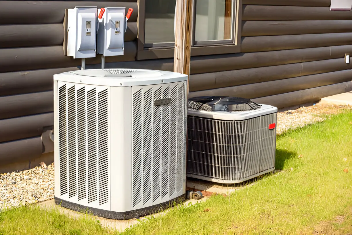Full-service HVAC team inspecting a residential heating and cooling system in Los Angeles